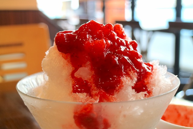 今日はかき氷です