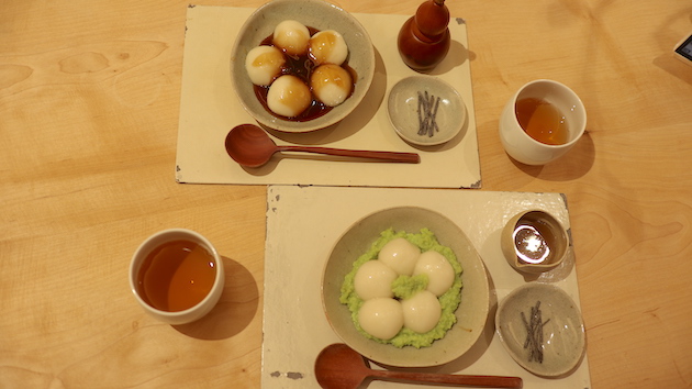 今日はみつ白玉です