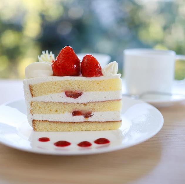 今日はいちごのショートケーキです