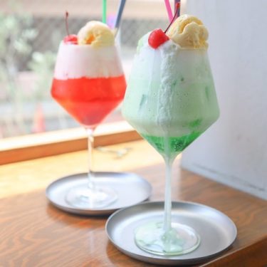 今日はクリームソーダです