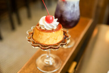 今日は喫茶店のプリンです