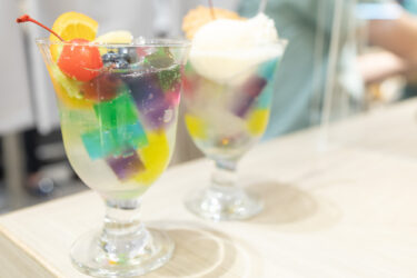 今日はゼリーポンチとゼリーポンチフロートです