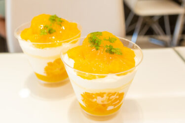 今日はみかんみかんパフェです