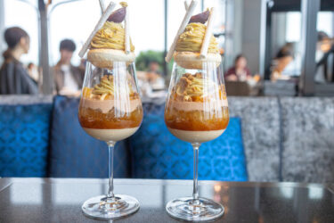 今日はモンブランパフェです