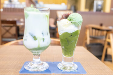 今日はミニ抹茶ゼリーパフェです