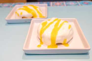 今日はクリームチーズケーキwithマンゴーソースです