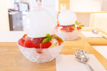 今日は福岡あまおうのバブルPOPかき氷です