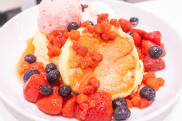 今日はパンケーキ食べ放題です